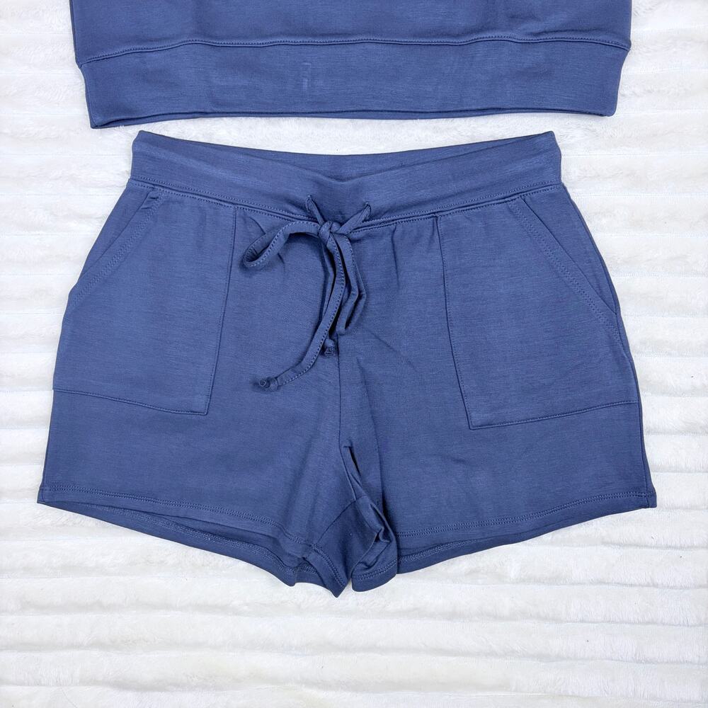 Softies Indigo Quarter Zip Sleeveless Short Set - Women’s Size S New NWT - Picture 4 of 4